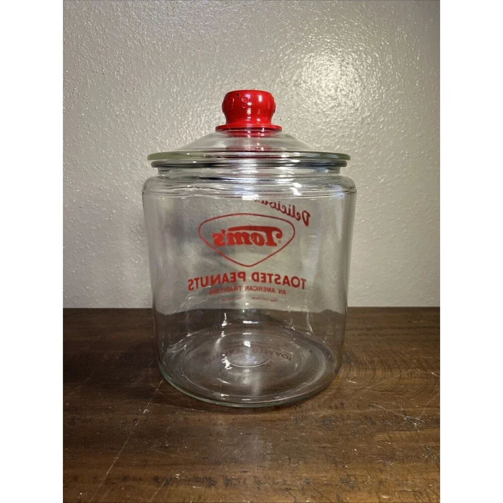 Vintage Tom's Toasted Peanuts Jar  